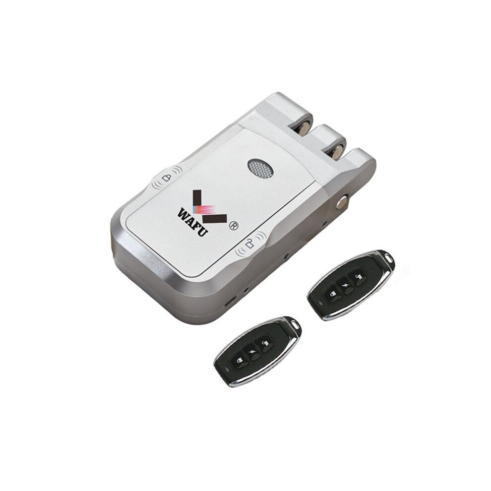 Wafu Wireless Remote Inivisble Door Lock Fechadura Inteligente Keyless Entry Home Door Lock For Office Silver 6032138563427