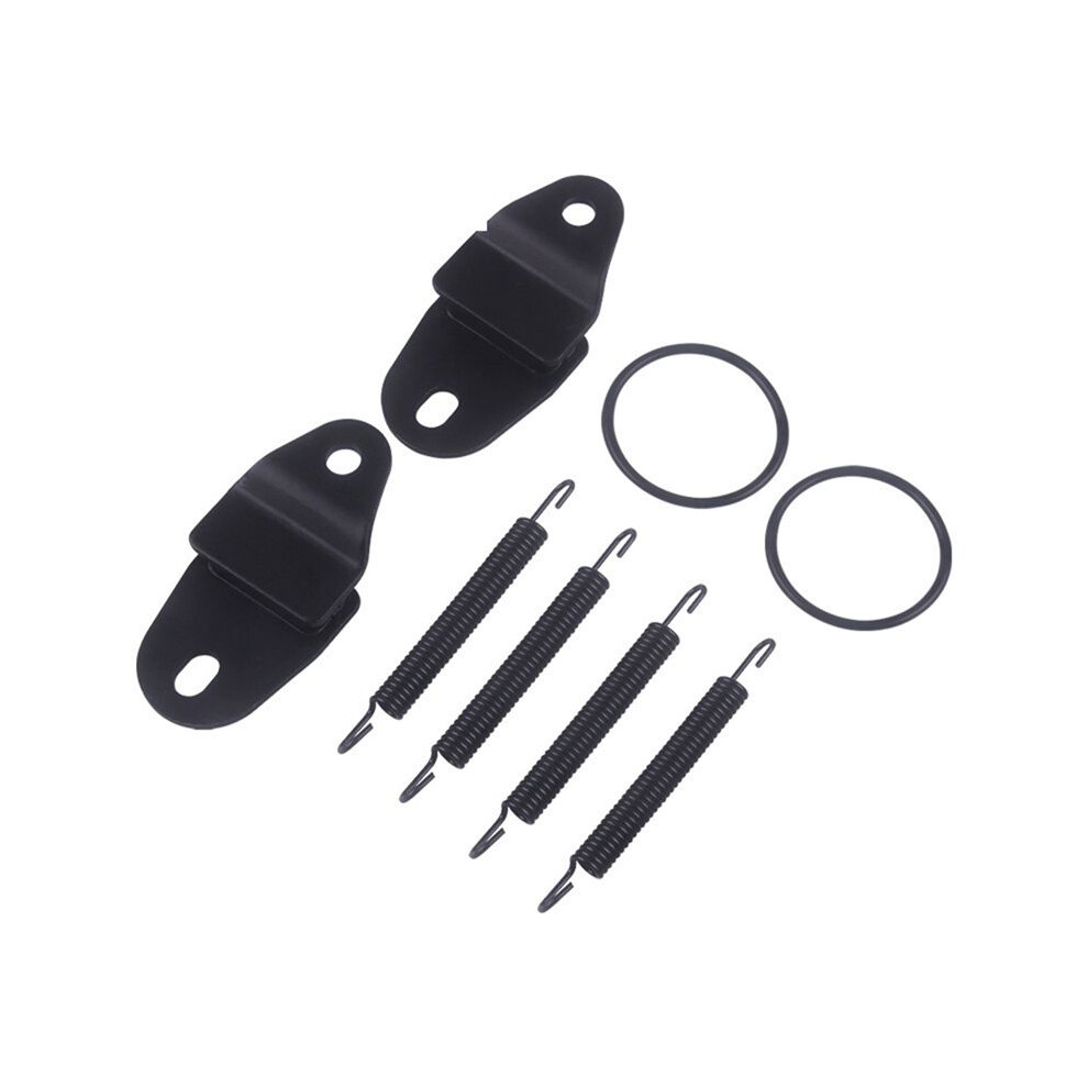 Exhaust Muffler Pipe Springs Stays Mounts Hangers Pipe Coupling Connectors For Banshee 350 Yfz350 1987-2006 Black 6032183859452