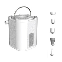 Electric Air Pump with 3 Level Camping Light for Mattress, Air Bed, Vacuum White