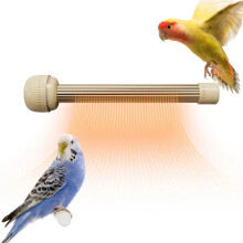 Tafit Bird Heater Cage Bird Perch Heater Stand Parakeets Anti Bite Pet Supplies for Nighttime Travel Conure Hammock A