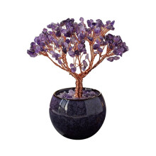 1PC Natural Crystal Citrine Quartz Tree Bowl Base Home Decor Family Friends Desk Ornament Gift B