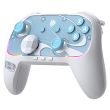 EasySMX S10 Wireless Gamepad TMR RGB Joystick Controller for 2 PC Phone TV Steam with NFC Gyro HD Rumble
