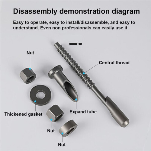 4Pc Water Drill Special Drilling Bracket Fixed Detachable Reusable Internal Expansion Bolt Reusable Expansion Screw 2