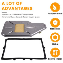 Auto Gearbox Transmission Oil Filter with Gasket for Musso Korando Rexton Actyon Sports 0578738007 0585045045