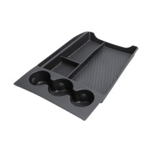 Plateau Organisateur de Console Centrale Inférieure avec Porte-Gobelet pour Accessoires de Boîte de Rangement de Console R1T/R1S 2022-2024