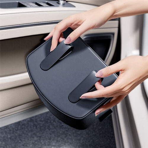 Car Door Trash Bin Interior Door Panel Storage Box Auto Garbage Bag  Back Cup Holder Card Pocket Storage 2