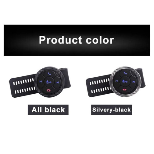 7-Key Car Wireless Steering Wheel Remote Control Button with Backlight Car Radio DVD for Android GPS Accessories Silver 2