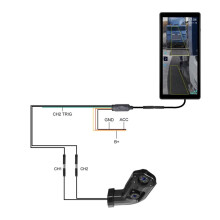10,36 Zoll Auto-Seitenansicht-Vertikalmonitor für LKW-Bus-Rückspiegel-Touchscreen 2-Kanal-DVR IP68-Recorder Rechts