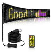 LED Matrix Panel Programmable Flexible Screen IP65 Display Animation Message Scrolling Sign APP Control Cars Shop Bar,B