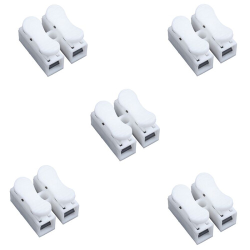 250PCS CH2 Spring Quick Wire Connector Cable Clamp Terminal Block Connector for LED Strip Light 1