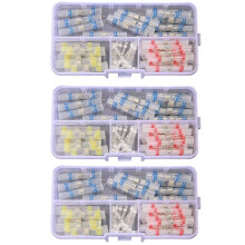 150Pcs Connector Heat Shrink Sordering Terminals Waterproof Solder Sleeve Tube Wire Insulated Butt Connectors DIY Kit