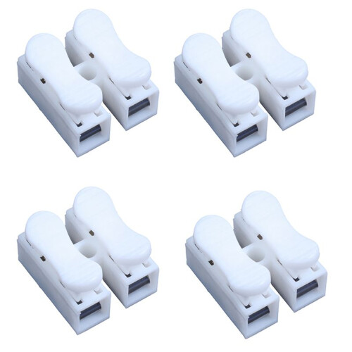 200PCS CH2 Spring Quick Wire Connector Cable Clamp Terminal Block Connector for LED Strip Light