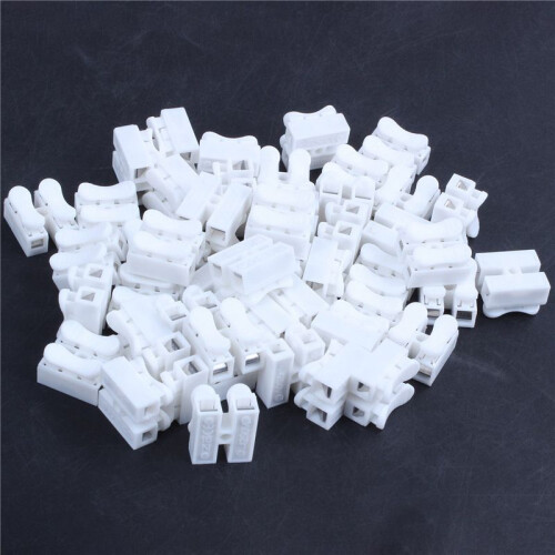200PCS CH2 Spring Quick Wire Connector Cable Clamp Terminal Block Connector for LED Strip Light 2