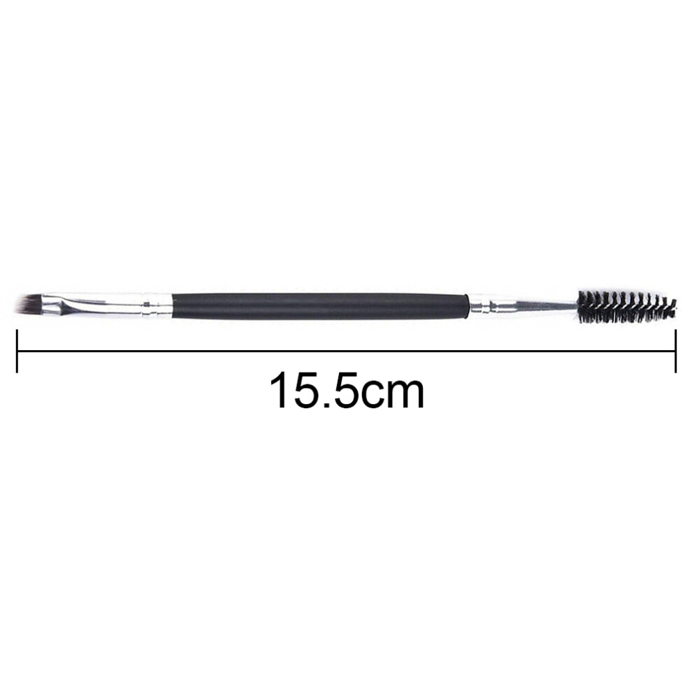 Eyebrow Brush Double Ended Tool, Spoolie Brush for Brows and Lashes, Professional Angled Brow Brush with Soft Synthetic Fiber Bristles, Ideal for