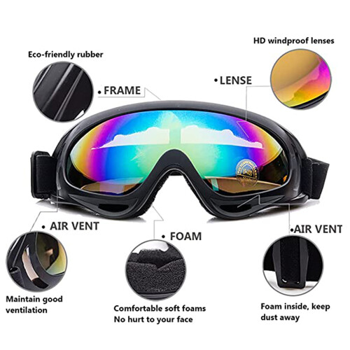 Γυαλιά σκι Clear Vision με ρυθμιζόμενο λουράκι και εύκαμπτο πλαίσιο σιλικόνης, 2