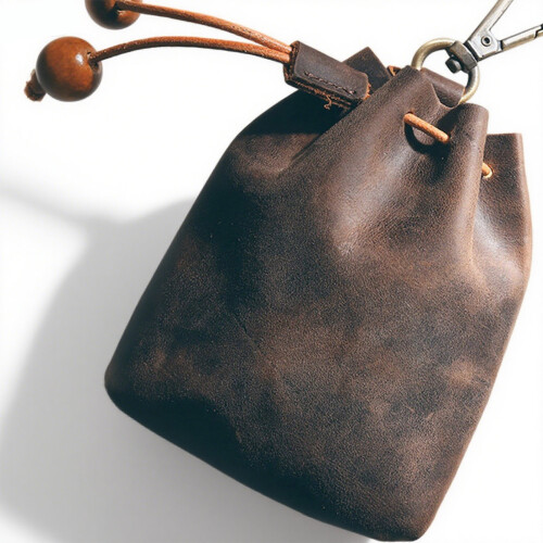Leather Accessories Hanging Case Multifunctional Wall-Wine red 2