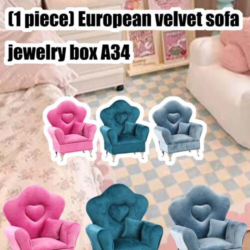 Jewelry Storage Solution Sofa Shape Small Space-Peacock Blue 2