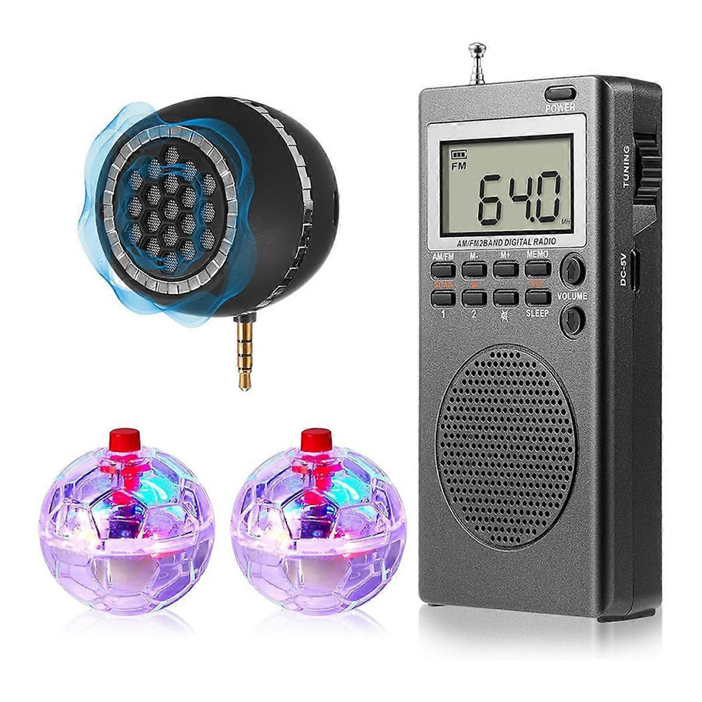 4Pcs Spirit Box Equipment Kit,With 2 Led Cat Ball 1 Spirit Box Speaker Paranormal Equipment Kit For 9408048928040