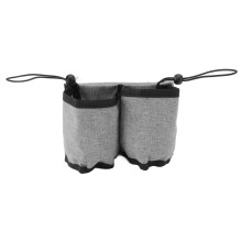 Support de porte-gobelets pliable, lavable, pour deux tasses – Gris, ajustement universel