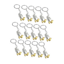 Durability Alloy Keychains Praying Hand Pendant for-Style 4