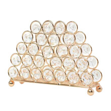 Decoratieve gouden kristallen servethouder strass halve cirkel
