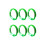 6pcs Multicolors LED Wristbands Glowing Bracelets for-Green 1