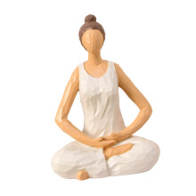 Woodcut Effect Meditations Woman Figure for Home Decors and-3