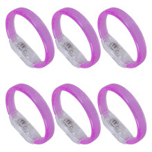 6pcs Plastic LED Bracelets for Festives Occasion-Purple