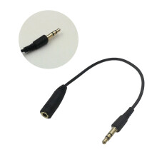 23 Cm 3,5 Mm Stereo Buchse Kopfhörer Kabel Schwarz