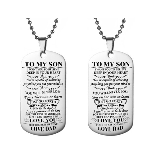 2Stk Military Halskette Silber Anhänger Geschenk Für 1