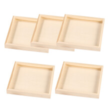 20Stk Robuste Holztabletts Puzzle Spielzeug Aufbewahrung Khaki