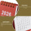 Tischkalender 2026 Dunkelrot 1 Set 7