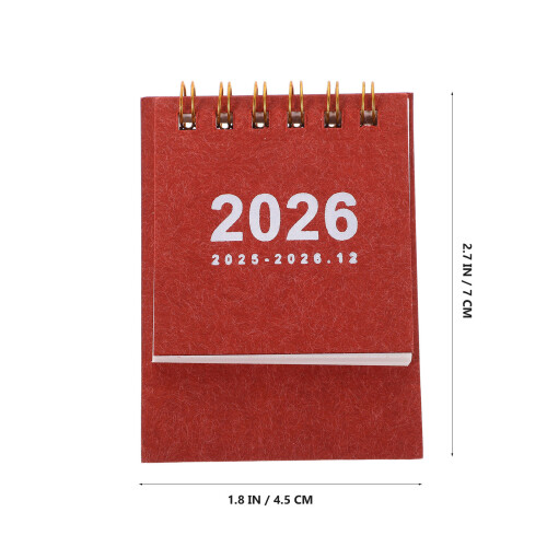 Tischkalender 2026 Dunkelrot 1 Set 1