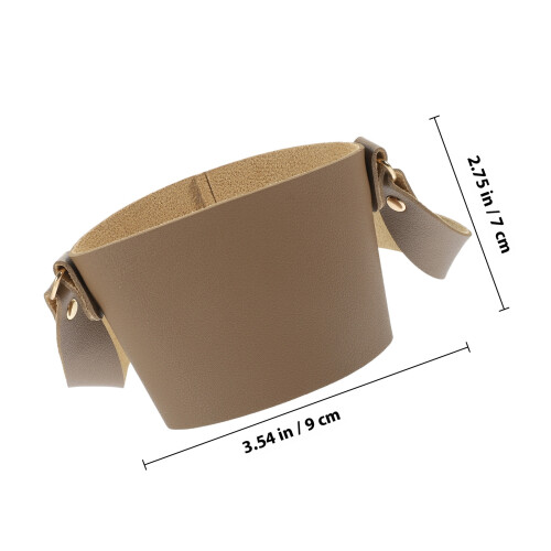 Handheld Coffee Sleeve Leren Drinkdrager Voor Koffiebeker 1