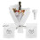 4St Gedroogde Bloem Auto Luchtrooster Clip Wit Elegante Diffuser 1