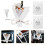 4St Gedroogde Bloem Auto Luchtrooster Clip Wit Elegante Diffuser 7