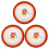 9Stk Emaille - Und Snackteller Klassisches Rot Blumenmuster 9