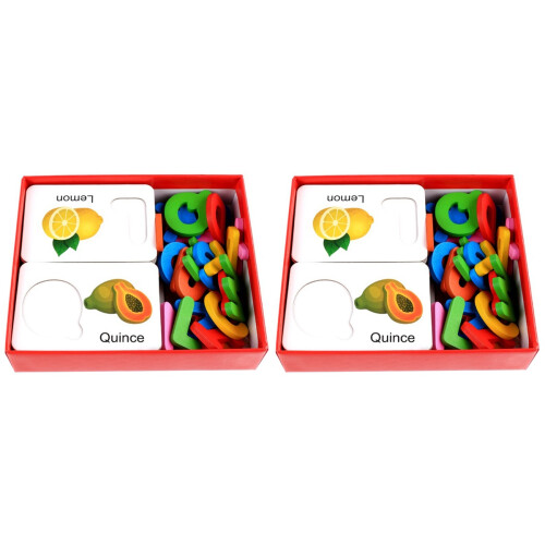 2 Sets Fruit Letter Speelgoed Kinderen Vroege Educatie 1