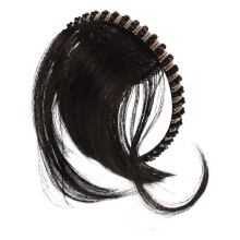 5Stk Synthetische Damenperücke Mit Haarreif Schwarz Natürlicher Look
