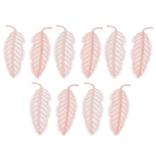 10St Handgenaaide Roze Bladeren Kleding Kant DIY Materiaal
