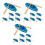 18- . mini harz boot paddel figuren, mikro strand 6