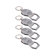 4Stk Silber Schlüsselanhänger Flaschenöffner Langlebig