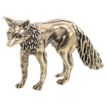 5Stück Messing Fuchs Figur Vintage Metall Statue Tier