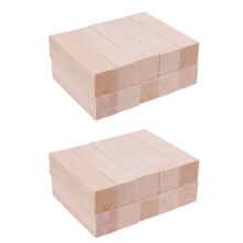 30 Unfertige Holzblöcke Holzmaterial DIY Holzblock Bausteine