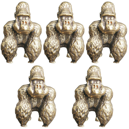 5 Gorilla Figur Messing Skulptur Statuen 2