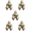 5 Gorilla Figur Messing Skulptur Statuen 8