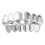 Ensemble de grilles de bouche amovibles Hip Hop,-Argent 1