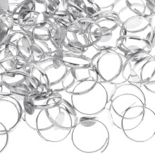 500Ud Bases Ajustables De Anillo De Aleación Gris Para Proyectos DIY
