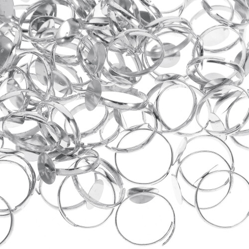 500Ud Bases Ajustables De Anillo De Aleación Gris Para Proyectos DIY