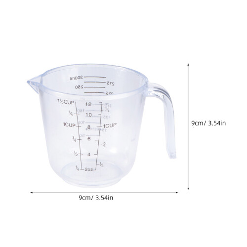 Medidor Plástico Transparente Cocina Repostería Hogar 2